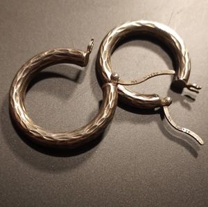 Vintage silver 925 hoops